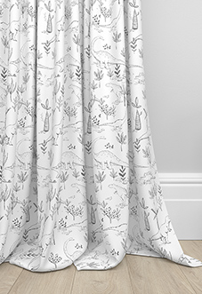 Dino Park, Onyx - Made to Measure Curtains